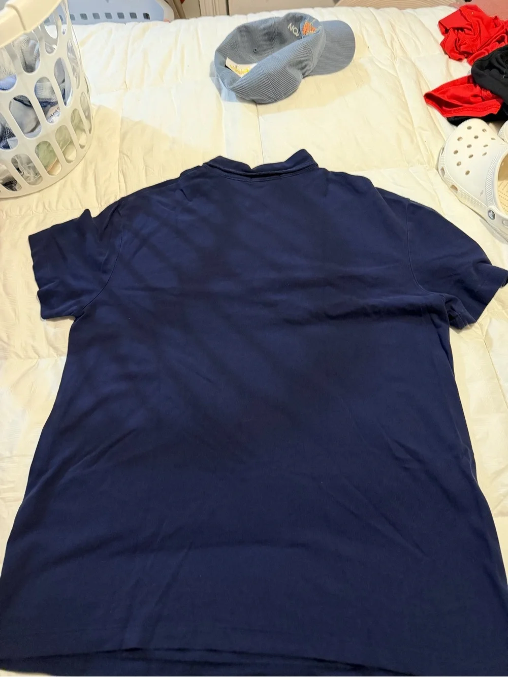 Ralph Lauren Navy Blue Polo Shirt with Embroidered Pony.
